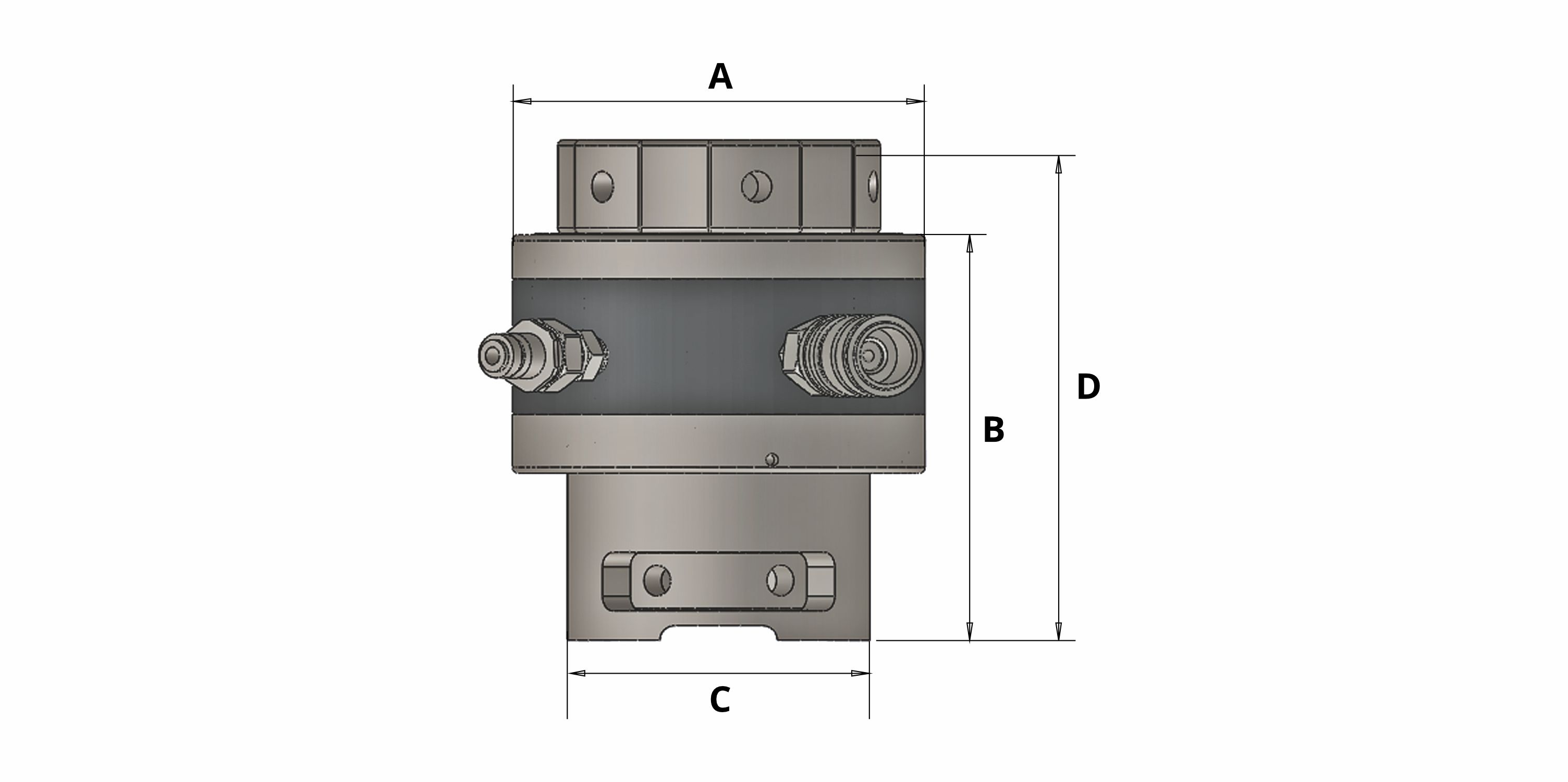 Technical Drawing of SLT1 for bolt size 3/4"